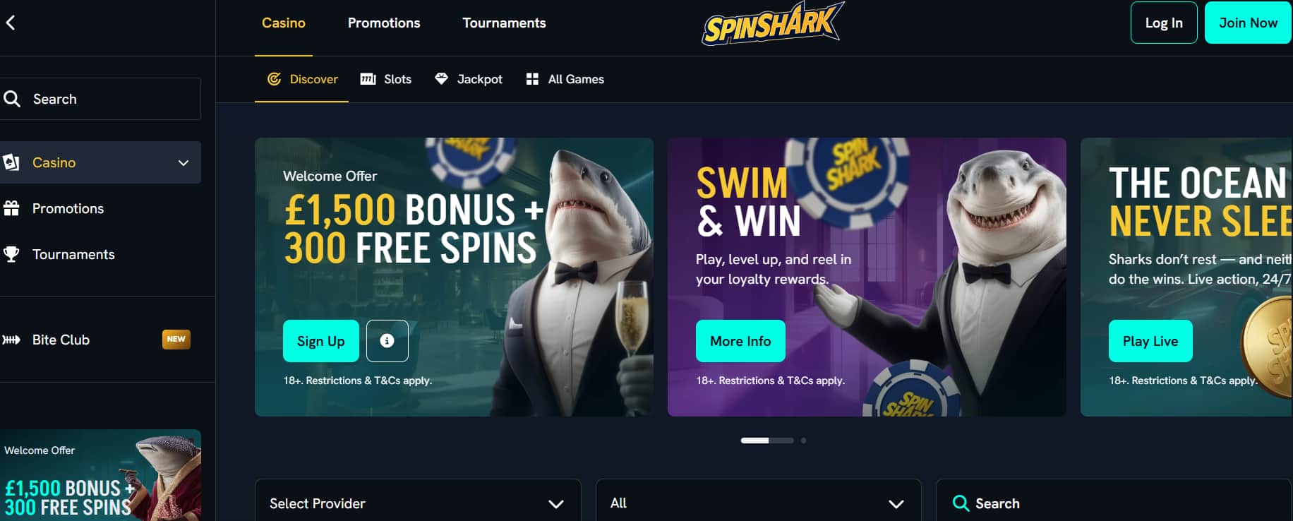 spinshark bonus